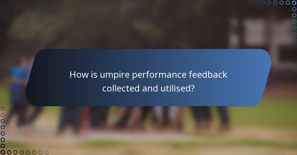 How is umpire performance feedback collected and utilised?